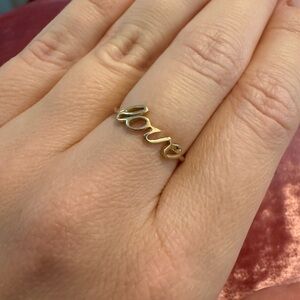 Gold 'Love' Ring